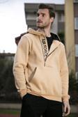 Buratti Kanguru Cepli Fermuarlı Kapüşon Yaka Slim Fit Erkek Sweat 575707 KUM