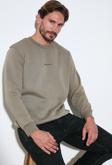 Buratti Pamuklu Regular Fit Bisiklet Yaka Erkek Sweat 59050121 Vizon Yeşili