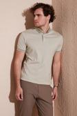 Buratti Pamuk Karışımlı Desenli Slim Fit Erkek Polo Yaka T Shirt 646B3200 ELMA YEŞİLİ