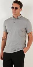 Buratti Pamuklu Slim Fit Erkek Polo Yaka T Shirt 646R1000 Küf-Beyaz
