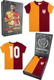 Galatasaray Orijinal Lisanslı Metin Oktay Sarı Kırmızı Unisex Bebek T-shirt Hediyelik Ahşap Kutulu