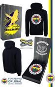 Fenerbahçe Orijinal Lisanslı Logolu Lacivert Kapüşonlu Sweat + Bileklik Set Özel Ahşap Kutulu