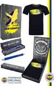 Fenerbahçe Orijinal Lisanslı Sıfır Yaka Lacivert T-Shirt + Kalem Set Hediyelik Ahşap Kutulu