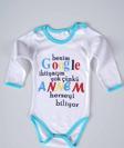 YENİ SEZON GOOGLE ANNEM YAZILI BEBEK ÇOCUK UZUN KOL PAMUK BADY ZIBIN