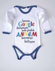 YENİ SEZON GOOGLE ANNEM YAZILI BEBEK ÇOCUK UZUN KOL PAMUK BADY ZIBIN
