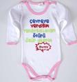 YENİ SEZON ÇEVREYE VERDİĞİM YAZILI BEBEK ÇOCUK UZUN KOL PAMUK BADY ZIBIN