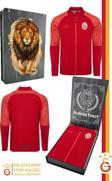Galatasaray Orijinal Lisanslı Tam Fermuarlı Dik Yaka Kırmızı Sweat Ahşap Kutulu