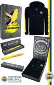 Fenerbahçe Orijinal Lisanslı Kapüşonlu Tam Fermuar Spor Sweat + Kalem Set Özel Ahşap Kutulu