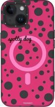 YoungKit İphone 15 Uyumlu Kılıf Magsafe Şarj Özellikli Polka Dot Desenli Spots Serisi Kapak Pembe