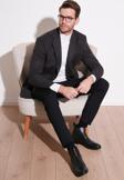 Buratti 6 Drop Çift Yırtmaçlı Kırçıllı Slim Fit Blazer Erkek Ceket 6601030 SİYAH