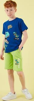 Lela Pamuklu Regular Fit Bisiklet Yaka Şortlu Alt-Üst Erkek Çocuk Takım 6212013 SAKS