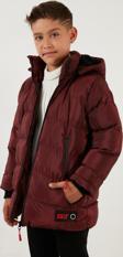 Lela İçi Peluş Astarlı Çıkarılabilir Kapüşonlu Şişme Erkek Çocuk Mont 5763038 BORDO