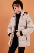 Lela İçi Peluş Astarlı Çıkarılabilir Kapüşonlu Şişme Erkek Çocuk Mont 5763038 TAŞ