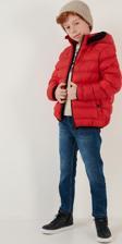Lela Peluş Astarlı Kapüşonlu Slim Fit Şişme Unisex Çocuk Mont 5764516 KIRMIZI