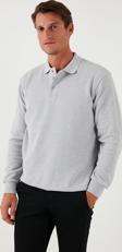 Buratti Pamuk Karışımlı Regular Fit Polo Yaka Erkek Kazak 456223 AÇIK GRİ