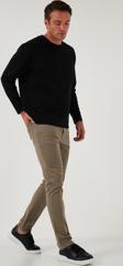 Buratti Streç Pamuklu Regular Fit Normal Bel Düz Paça Erkek Pantolon 674002 HAKİ