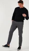Buratti Streç Pamuklu Slim Fit Normal Bel Boru Paça Erkek Pantolon 674003 ANTRASİT