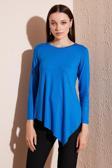 Lela Asimetrik Kesim Bisiklet Yaka Bayan Bluz 5863545 SAKS