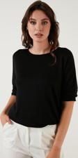 Lela Truvakar Kol Bisiklet Yaka Basic Pamuklu Bayan Bluz 5863589 SİYAH