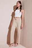 Lela Relaxed Fit Bol Paça Bayan Pantolon 5865826 TAŞ