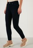 Lela Pamuklu Slim Fit Yüksel Bel Dar Paça Jeans Bayan Kot Pantolon 639CHEERY GECE MAVİ