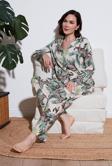 Lela Reguar Fit Yumuşak Dokulu Bayan Pijama Takımı 611PT288Y VİZON-YEŞİL