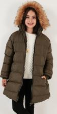 Lela İçi Peluş Astarlı Çıkarılabilir Kapüşonlu Suya Dayanıklı Kız Çocuk Mont 5761910 HAKİ