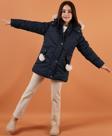 Lela İçi Peluş Astarlı Kapüşonlu Şişme Kız Çocuk Mont 6035034 LACİVERT