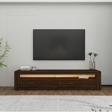 İnarch Dizayn Batı Led Işıklı, 2 Kapaklı Tv Ünitesi, Tv Sehpası Ceviz