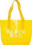 Bagmori Beach Bag Baskılı Şeffaf Plaj Çantası Sarı