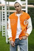 Buratti Oversize Kolej Yaka Cepli Bomber Erkek Ceket 628MNH171 ORANGE