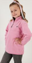 Lela Yumuşak Dokulu Fermuarlı Dik Yaka Şardonlu Kışlık Unisex Çocuk Polar 5905002 Şeker Pembe