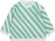 Jrmori Omzu Çıtçıtlı Verev Çizgi Baskılı Sweatshirt Yeşil