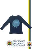 Fenerbahçe Orijinal Lisanslı Yaldızlı Fb Logo Gri Çocuk Sweat
