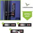 Vegmann Polipropilen (PP) Atlas Lacivert 3lü Valiz Seti
