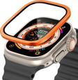 Apple Watch Ultra 49mm Uyumlu Metal Çerçeveli Ekran Koruyucu