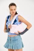 Mute Bag Baby Pink Baget / Toz Pembe Baget Çanta