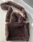 Mute Bag Kahve Uzun Saplı Peluş Çanta Çapraz / Elde Kullanım