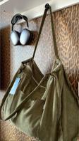 Mute Bag Matcha 00S Shopper Bag Fermuarlı, Astarlı , Kumaş, Kol Ve Omuz Çantası / Okul & Günlük