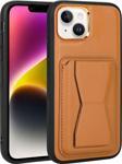 Apple iPhone 13 Kılıf Kartlıklı Standlı ​Pu Deri Zore Memo Kapak