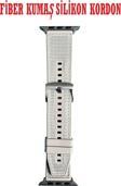 Tmax Apple Watch Uyumlu ( 2,3,4,5,6,7,8,9 44-45-49 Mm ) Fi̇Ber Kumaş Desenli̇ Si̇Li̇Kon Kordon