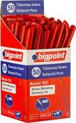 Bigpoint Tükenmez Kalem Master 50'Li Set Kırmızı