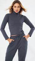 Lesa Wear Soft Touch Balıkçı Yaka Bluz Antrasit