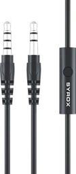 Syrox C118 1.50mt 3.5mm AUX Mikrofonlu Ses Kablosu - Siyah