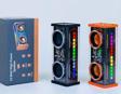 Vothoon Şeffaf Mecha Müzik Tws Stereo Rgb İşıklı Hoparlör Kablosuz Bluetooth 5.0 Taşınabilir Hoparlör