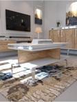 Myniture Home & Living Festival Orta Sehpa Sos-Set-2-1-6 Silver Beyaz Çam 90X60 Cm
