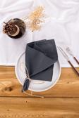 Wellstil Premium | 2'li Keten Gri Peçete 40 X 40 Cm