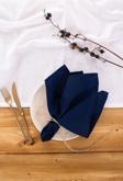 Wellstil Premium | 2'Li Keten Lacivert Peçete 40 X 40 Cm