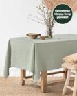 Wellstil Premium | Keten Adaçayı Yeşili Masa Örtüsü 140 X 180 Cm