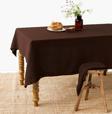 Wellstil Premium | Keten Koyu Kahve Masa Örtüsü 100 X 100 Cm